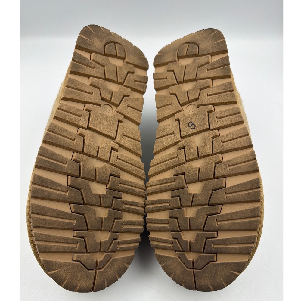 Cushionaire Tan Genuine Suede Comfy Platform Slipper Mules Women's Size 7M - Picture 5 of 6